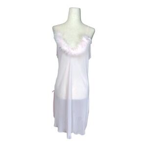 Intima Bella Donna Vintage Neglige Chemise Sheer Slip Dress